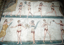 Photo Bikinimädchen - Mosaik in der Villa del Casale